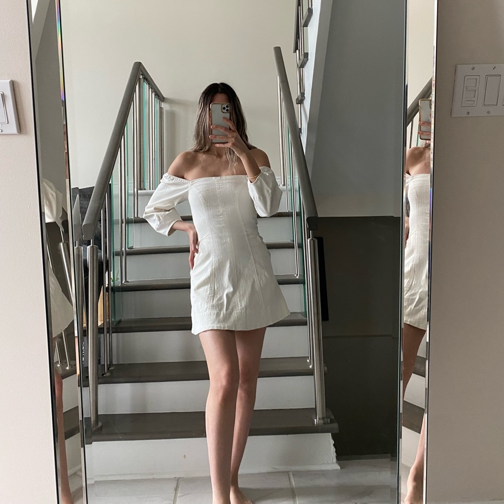 White denim dress 🤍 from Revolve
